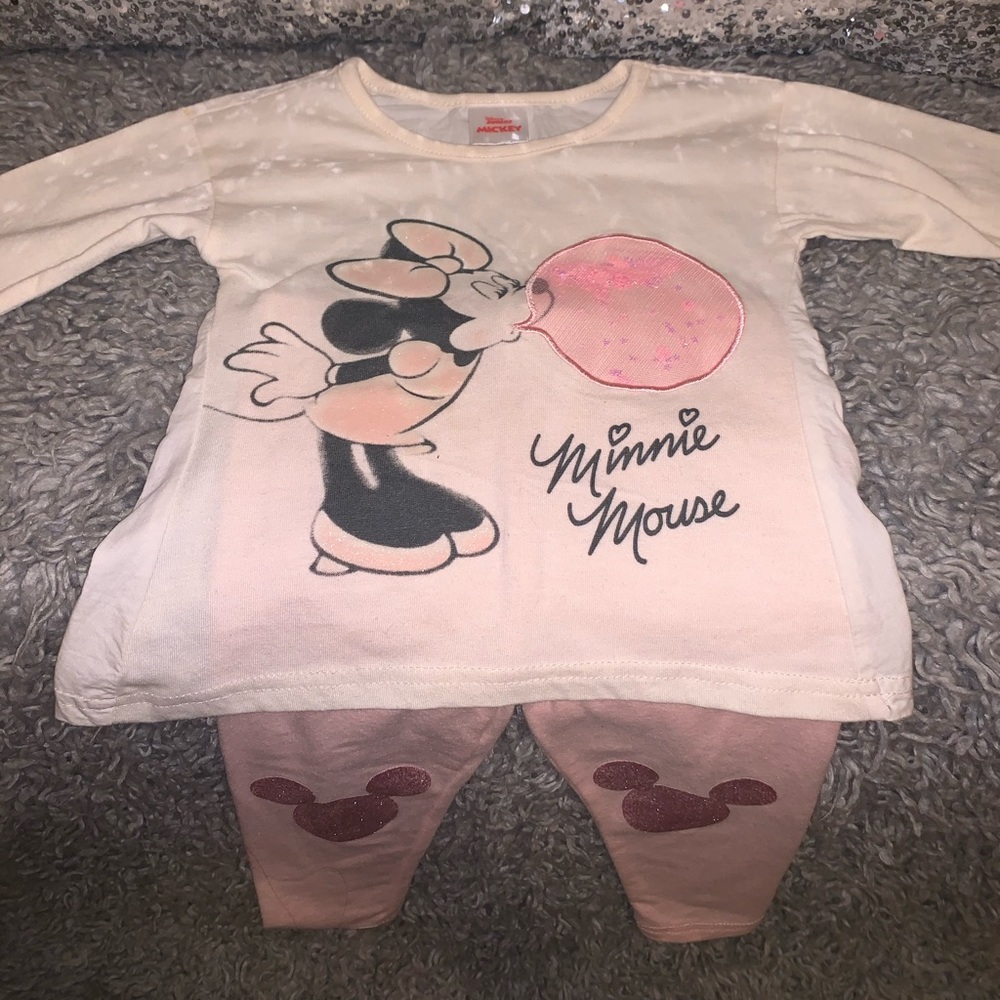Toddler Girl Matching Minni Mouse Set